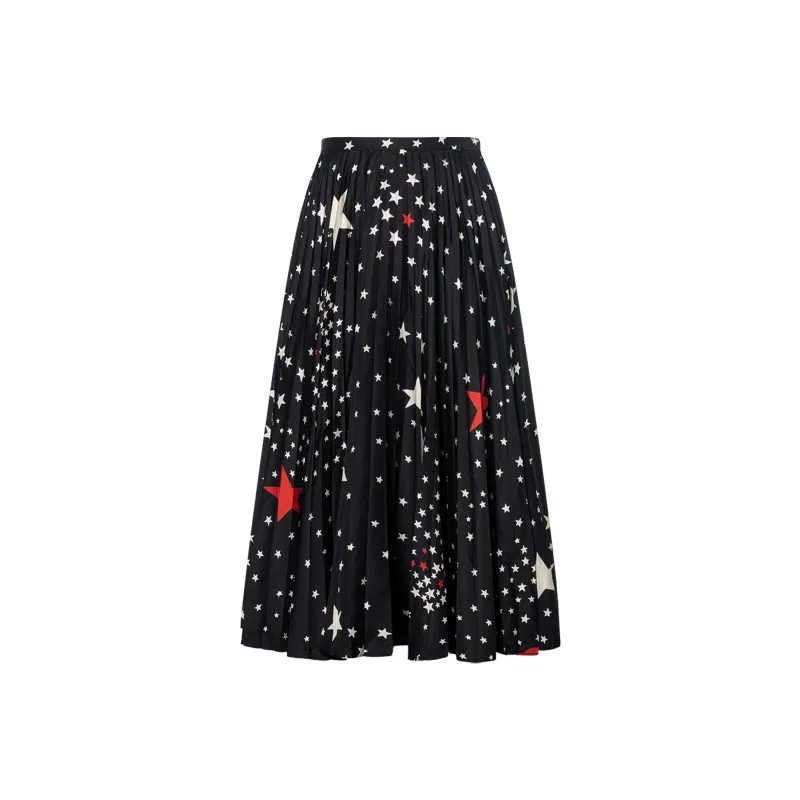 Valentino SS22 Casual Long Skirt Women's Black-0