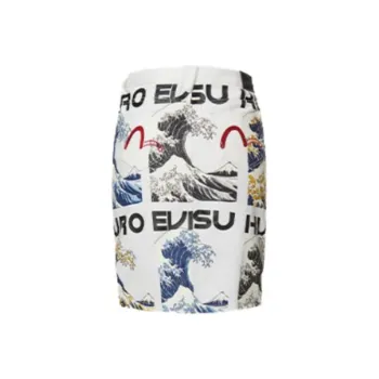 EVISU Denim Short Skirts Women's White