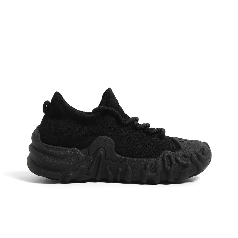 HUANQIU Non slip Lightweight Mid Top Casual Shoes Women's Black-2