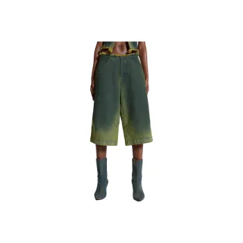 Jaded London Sub Rosa Denim Shorts Women's Green