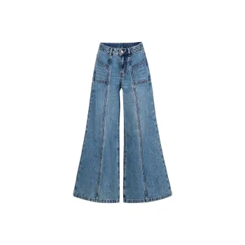 YINLEI Jeans Women's Snowflake Blue