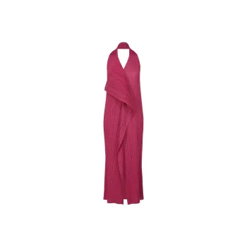 PLEATS PLEASE ISSEY MIYAKE FW24 Sleeveless Dress Women's Magenta