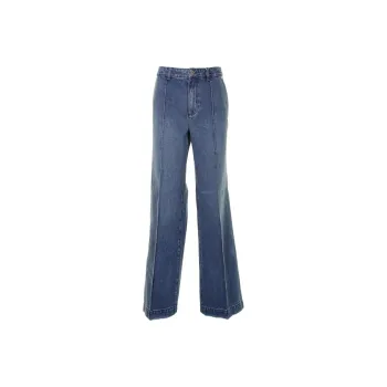 MICHAEL KORS Pintucked Wide-Leg Jeans