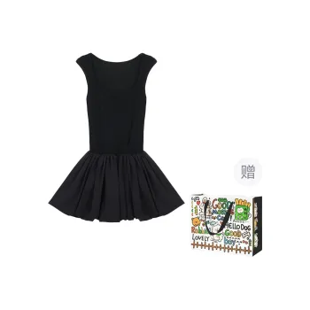 OURUOKE Slip Dress Women's Black