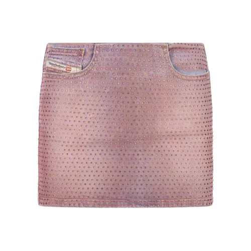DIESEL Denim Short Skirts Women's Pink
