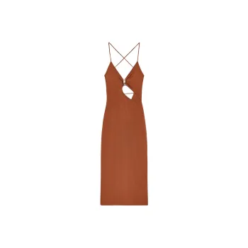 ZARA Slip Dresses Women's Bronze