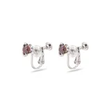 Snake Head Screw Ear Cuffs Berry Red, 1 Pair