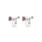 Snake Head Screw Ear Clips Berry Red, 1 Pair