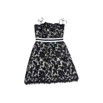 CHANEL Slip Dress Women's Black