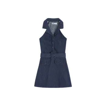 JOSR Sleeveless Dress Women's Denim Blue