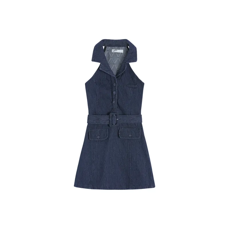 JOSR Sleeveless Dress Women's Denim Blue-0