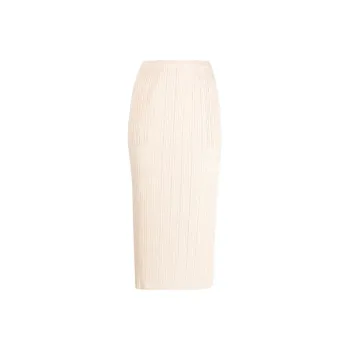 PLEATS PLEASE ISSEY MIYAKE Casual Long Skirt Women's Light Beige
