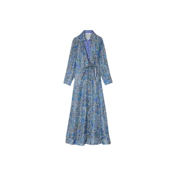 Sandro Long Sleeved Dress Women's Blue