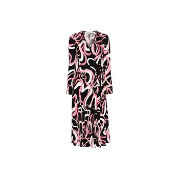 DVF Diane Von Furstenberg SS24 Long-Sleeved Dresses Women's Black