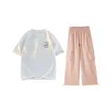 Clothing Sets (White Top+Pink Pants)