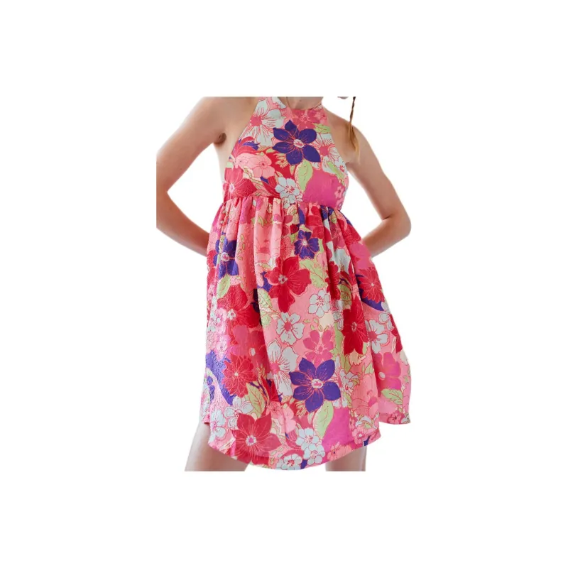 FREE PEOPLE Passion Flower Mini Dress Sleeveless Dress Women's Retro Combo-0