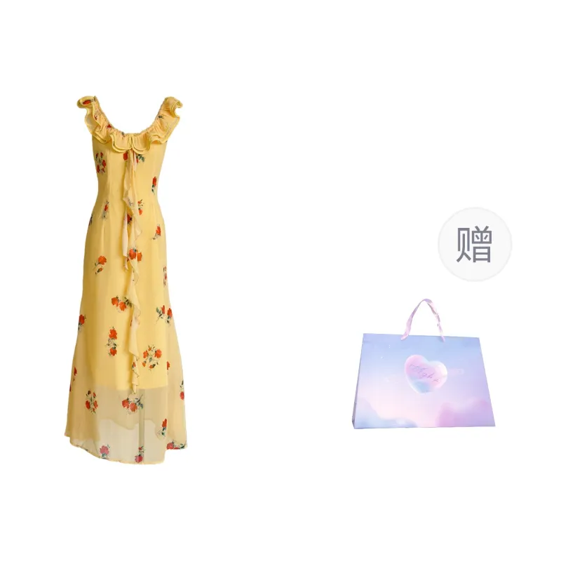 Aghr Sleeveless Dress Women's Yellow-5