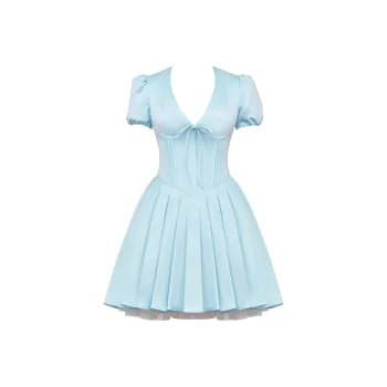 HOUSE OF CB IMANI Short Sleeved Dress Women's DELICATE BLUE/Light Blue