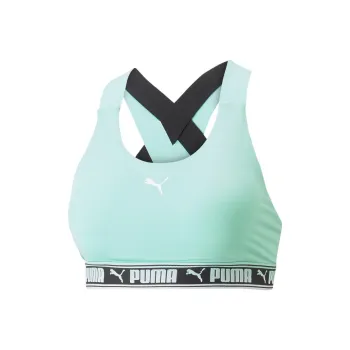 PUMA Mid Impact Feel It Bra Sports Underwear Women's Green