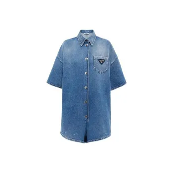 PRADA Denim Shorts Women's Blue