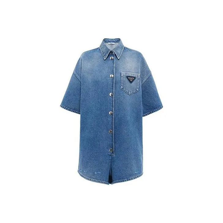 PRADA Denim Shorts Women's Blue-0