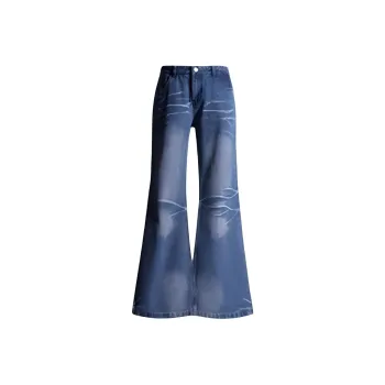 YINLEI Jeans Women's Cracked Ice Blue