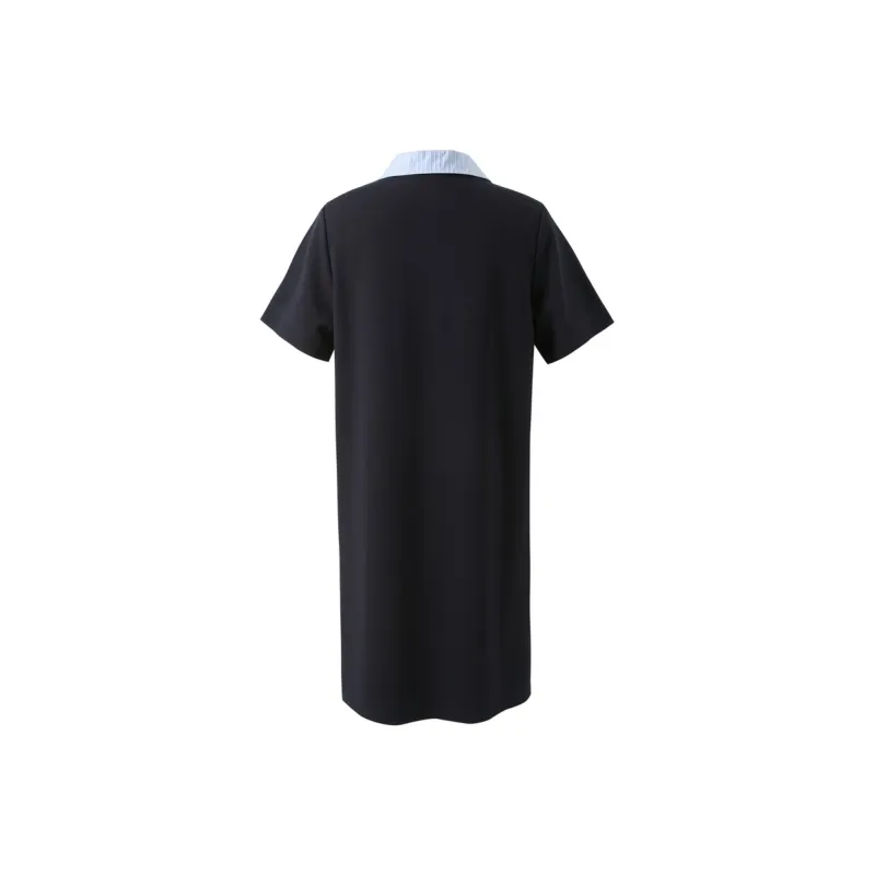 3COLOUR Short Sleeved Dress Women's Navy Blue-1