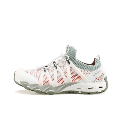 HUMTTO Grip Anti Collision Lightweight River Trekking Shoes Women's Ivory White Matcha Green