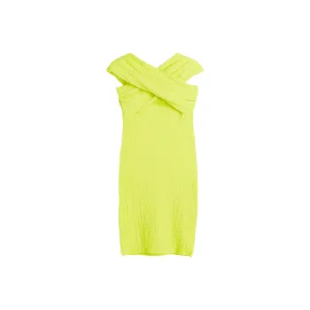 H&M Sleeveless Dress Women's Neon Yellow