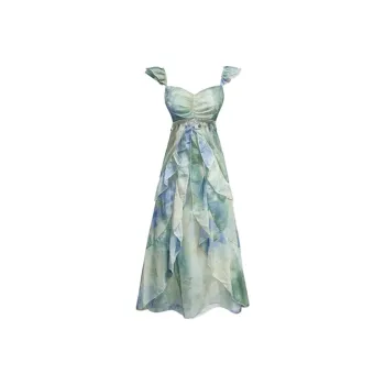 PAIN OR PLEASURE Slip Dress Women's Green