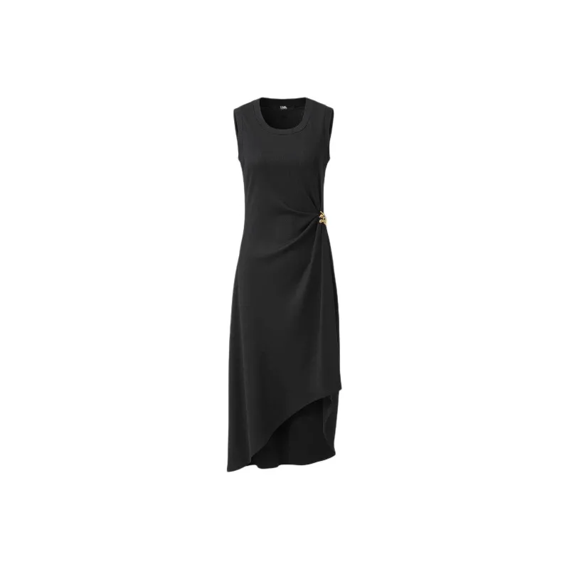 KARL LAGERFELD SS25 Sleeveless Dress Women's Black-0
