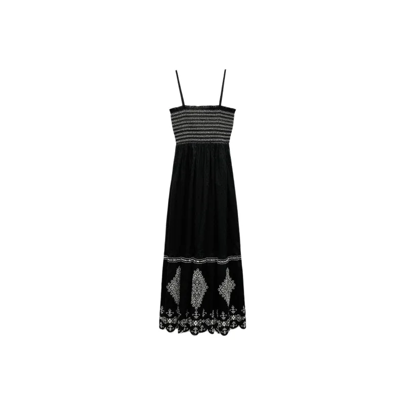 ZARA Slip Dresses Women's Black/White-0