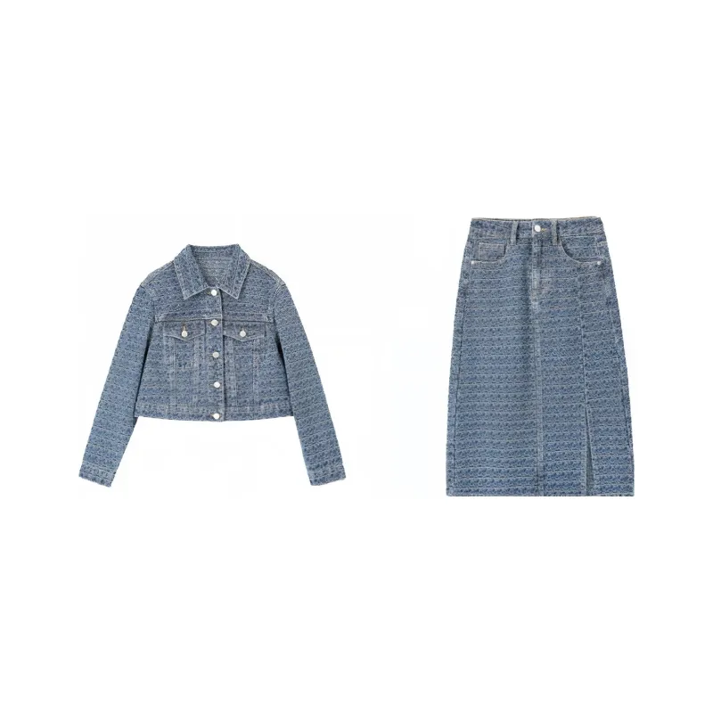 SENTUBILA Casual Suit Women's Denim Dark Blue-0