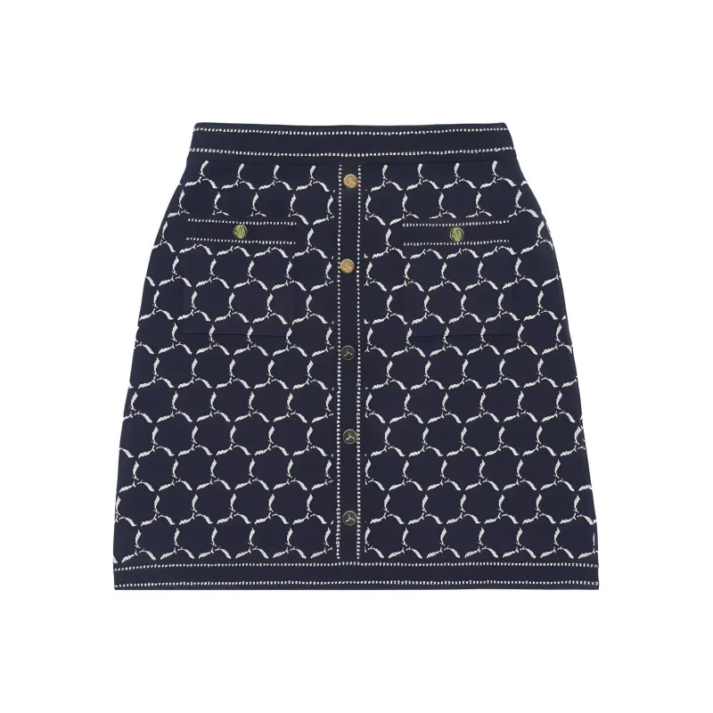 LI NING 1990 Classic Collection Short Skirt Women's Deep Mysterious Blue-0