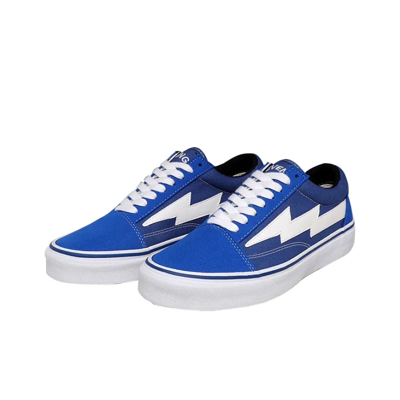 REVENFE X SPOTM x BURNING FLAME Slip Resistant, Abrasion Resistant, Breathable Low Top Canvas Shoes Unisex-36