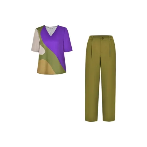 DIFFIE RIEGER Casual Suit Women's Green