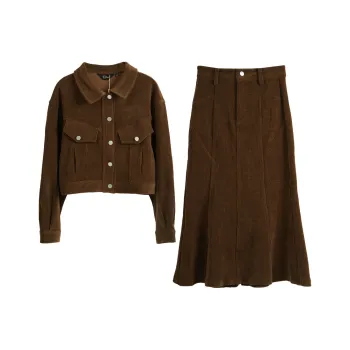Olrain Skirt Set Women's Coffee