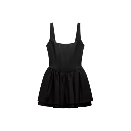 ZARA Slip Dresses Women's Black