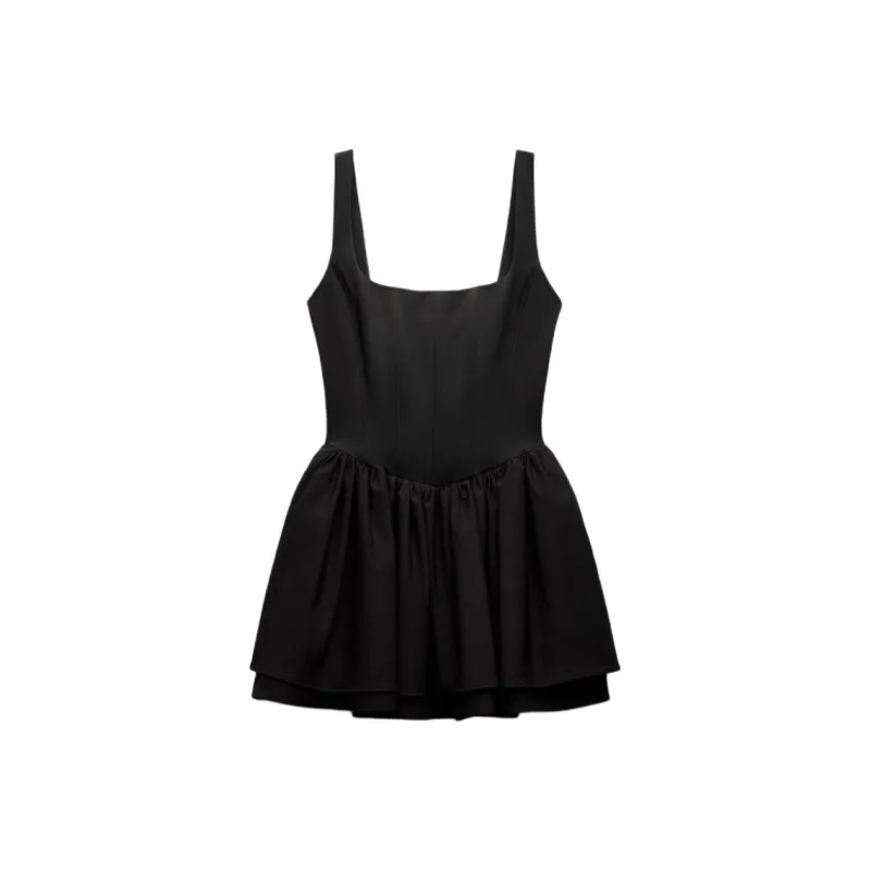 ZARA Slip Dresses Women's Black-0
