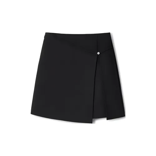 TKY SHOP 지적 블랙 여성 캐주얼 숏 스커트