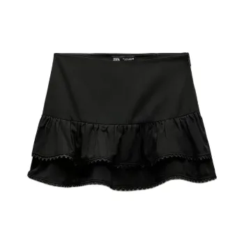 ZARA Trf Casual Short Skirts Women's Black