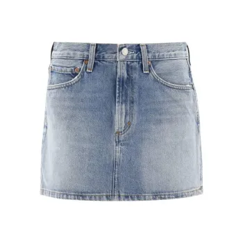 AGOLDE Denim Short Skirts Women's Denim Blue
