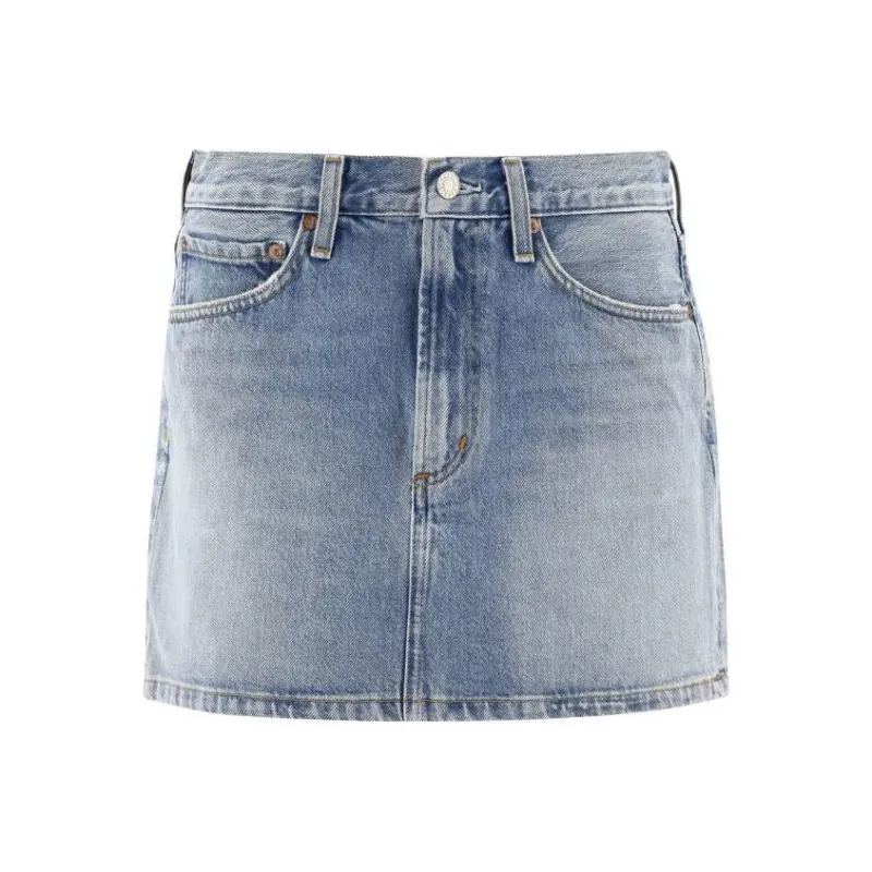 AGOLDE Denim Short Skirts Women's Denim Blue-0