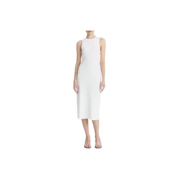 VINCE Ribbed-knit Sleeveless Dress