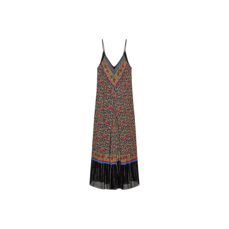 ZARA ZW Series Slip Dress Women's Red/Black-0