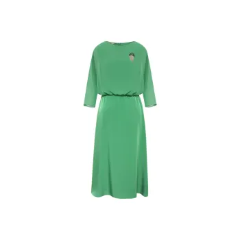 BBLLUUEE Long Sleeved Dress Women's Lotus Green