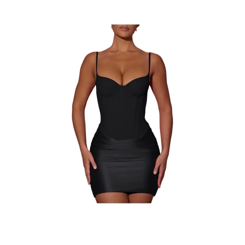 OH POLLY SS25 Lovella Slip Dresses Women's Black-0