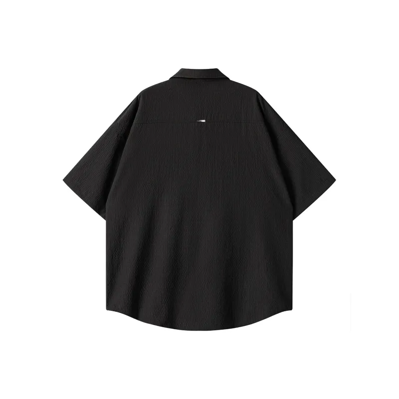 WILLIAM FOX&SONS Shirts Unisex Black Cyan-1