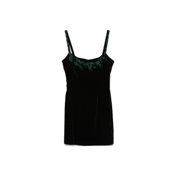 BALMAIN Glass Crystal-detail Mini Dress