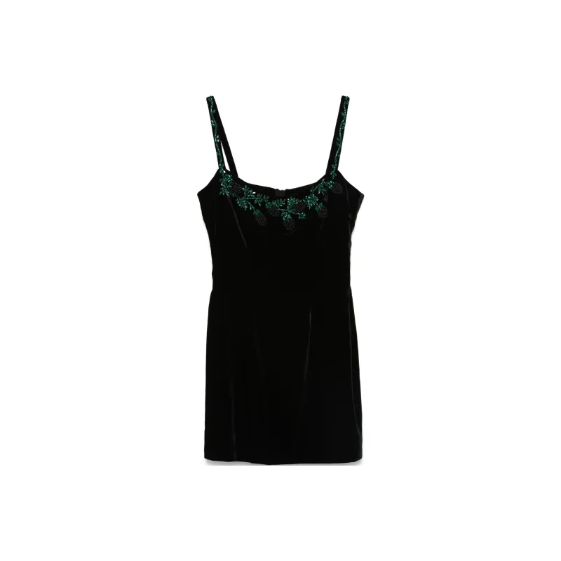 BALMAIN Glass Crystal-detail Mini Dress-0